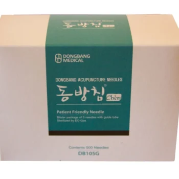 Agujas de Acupuntura Dong Bang Mango Spring con Aplicador Cada 5 Agujas x500 Unidades