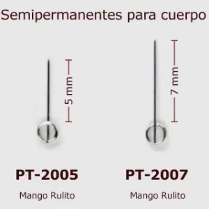 Semipermanentes P/Cuerpo 0,20 mm X 5 o 7 mm Caja X 100